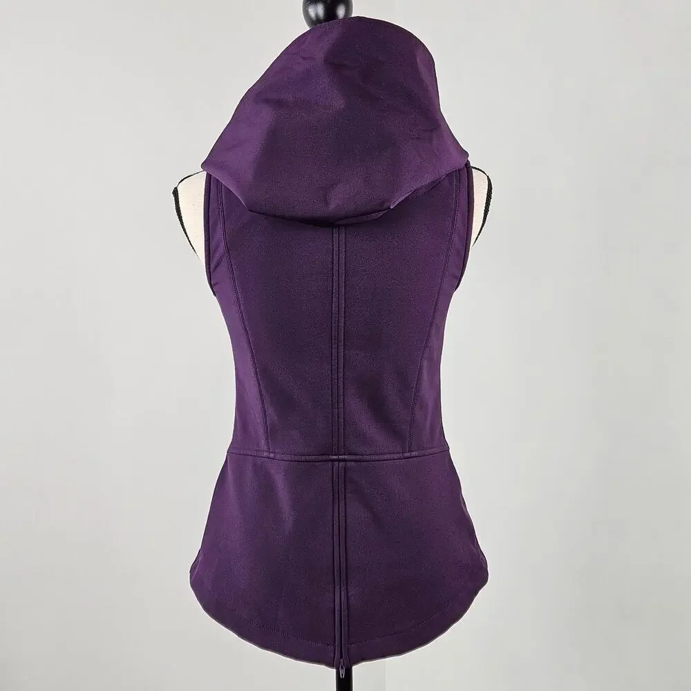 Noel‎ Asmar Equestrian Women's Riding Vest Soft Shell Hooded Purple | XXS